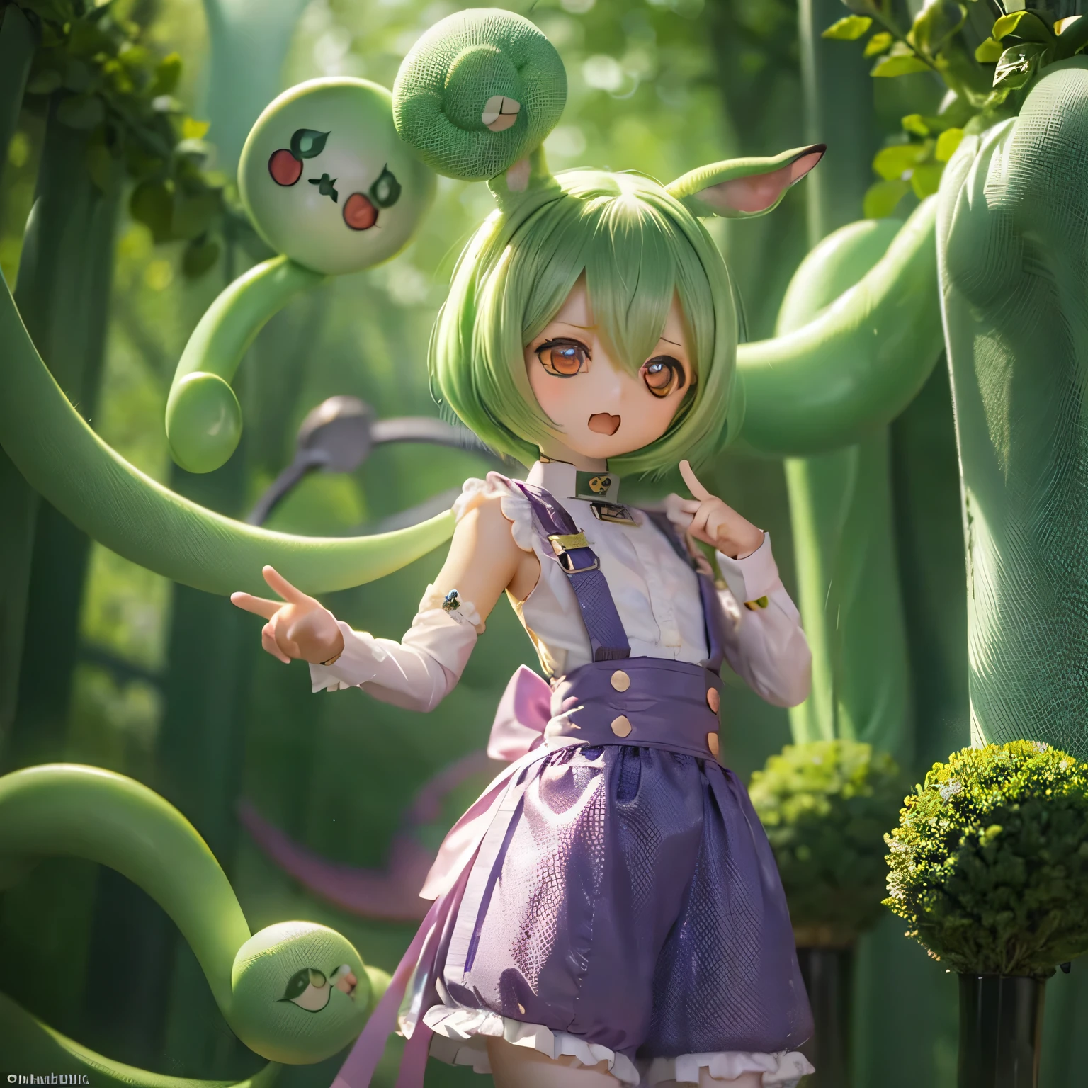 Detailed prompts for generating high quality images using the stable diffusion method are、:
(((((((chibi)))))))Use body shape A lot of Zundamon Raise your hand
"(((city))), (Digital Art:1.1, High resolution, masterpiece:1.2), (Bright colors), (Confident expression), ((((a bit)))) letter, (Green Hair), A girl with a distinctive hairstyle and a zunda-like body, (Confident expression), ((((a bit)))) letter, (Green Hair), (White blouse), ((((8. Relaxing and surrounded by greenery))))) Proud face"Walking around the city