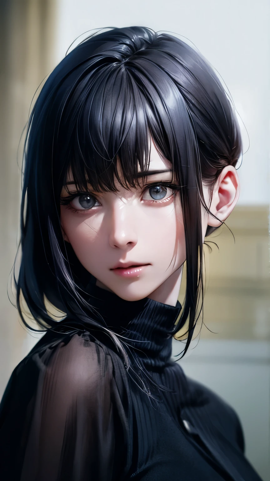 (highest quality、8k、32k、masterpiece)、(Realistic)、(Photorealistic:1.2)、(High resolution)、Very detailed、Very beautiful face and eyes、1 girl、Round and small face、(Droopy eyes:1.3), Narrow waist、Delicate body、(close、highest quality、Attention to detail、Rich skin detail)、(highest quality、8k、Oil paint:1.2)、Very detailed、(Realistic、Realistic:1.37)、Bright colors