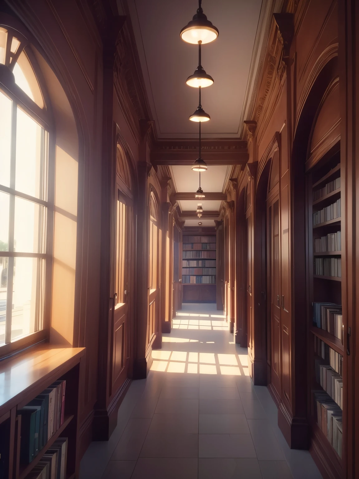 library, ultra detailed, high quality, 8k resolution, zoom out