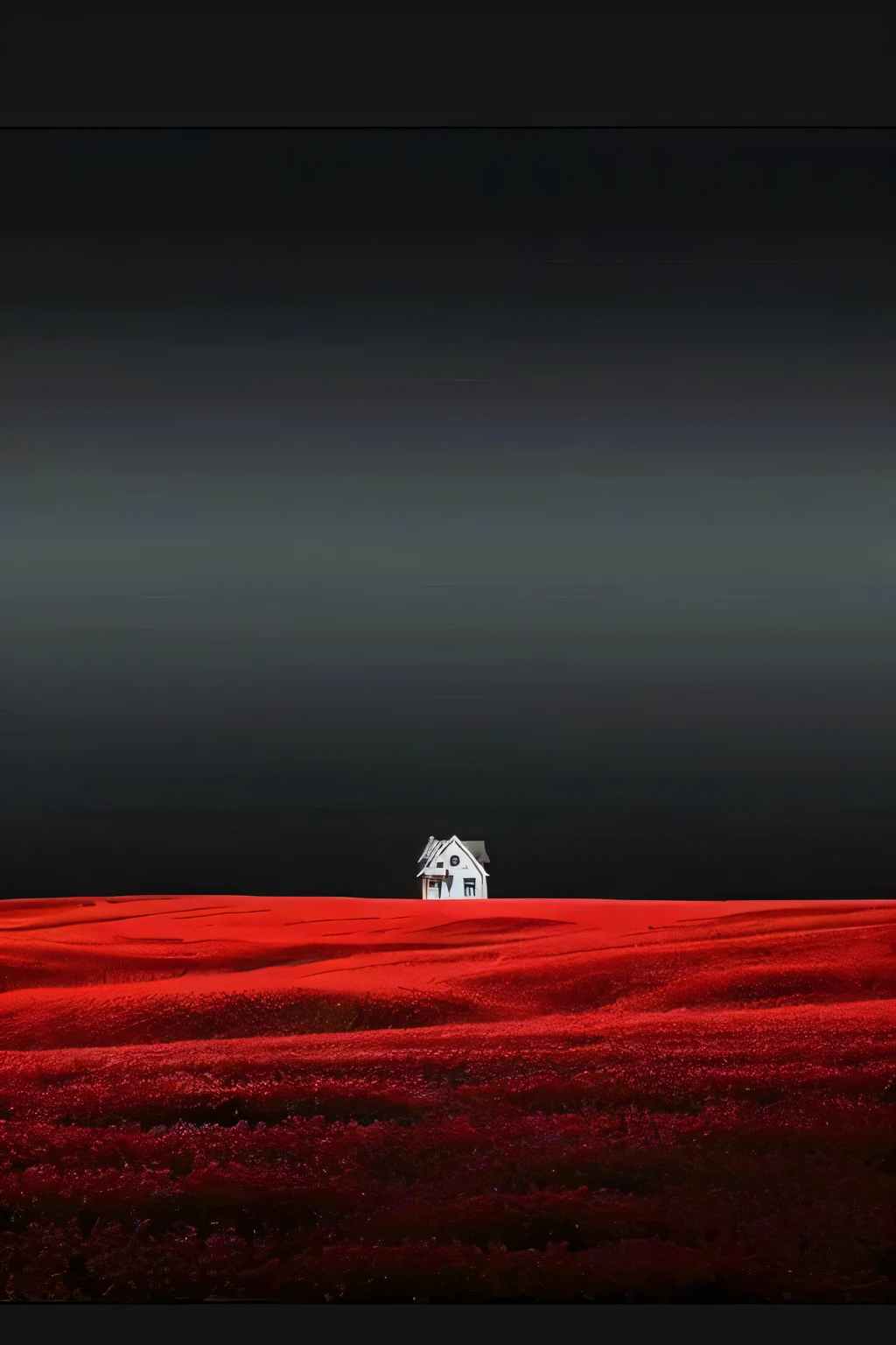 A house in the red fields of Alafud image, Beautiful dark landscape, In a red dream world, red mood in background, Red selective coloring, Red hue, HD mobile wallpaper, Beautiful iPhone Wallpapers, Very beautiful photos, breathtaking composition, Today's featured photo, Bright but dull red, Award-winning color photos, author:Chris Fryer, Amazing wallpapers