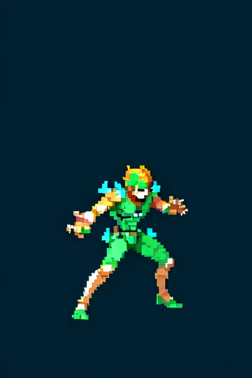 (obra de arte, qualidade antiga, melhor qualidade), Pixel,Pixel art,1 ben10 com omnitrix,personagem principal do jogo,(estrangeiro:0.2),(vermelho:0.12),(laranja:0.2),