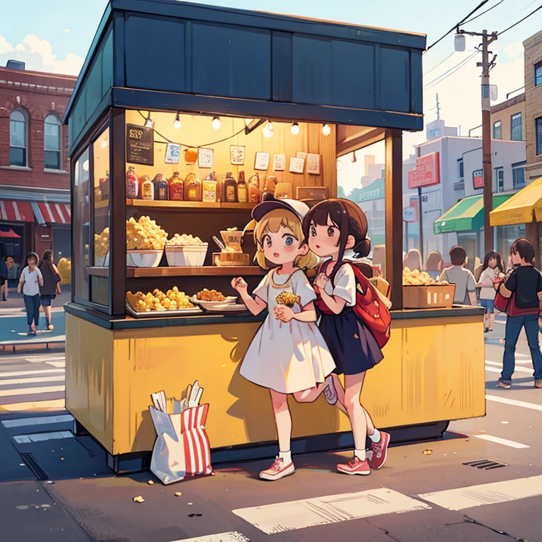 Girls who run popcorn stands in the streets of America