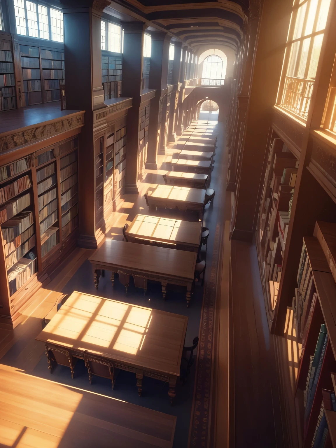 library, ultra detailed, high quality, 8k resolution, zoom out