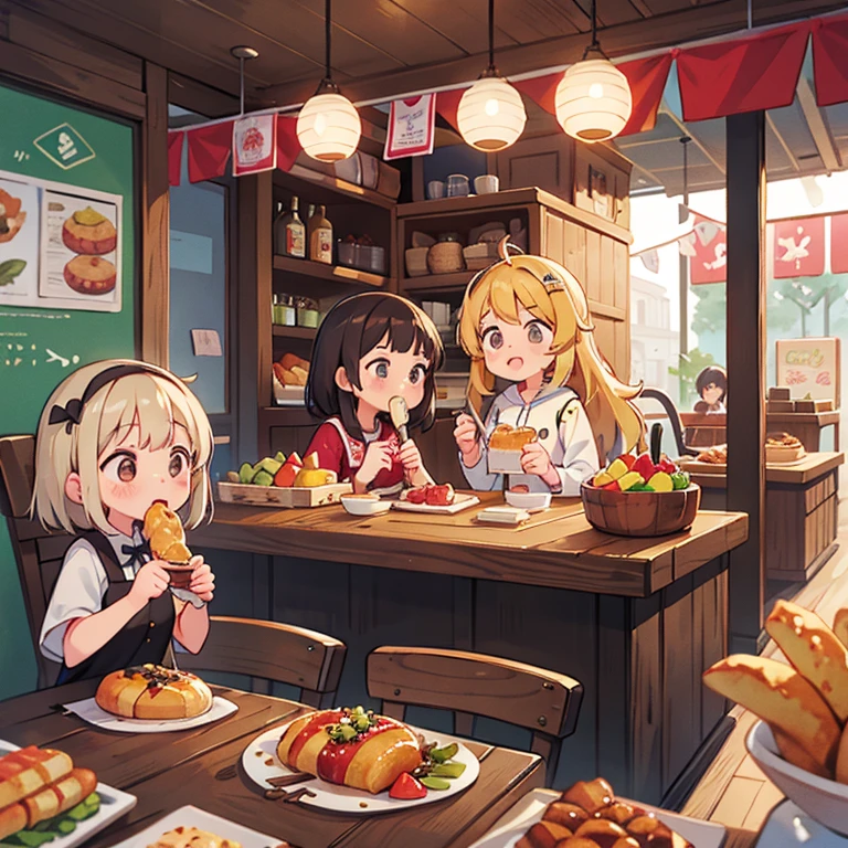Girls on a foodie journey in America