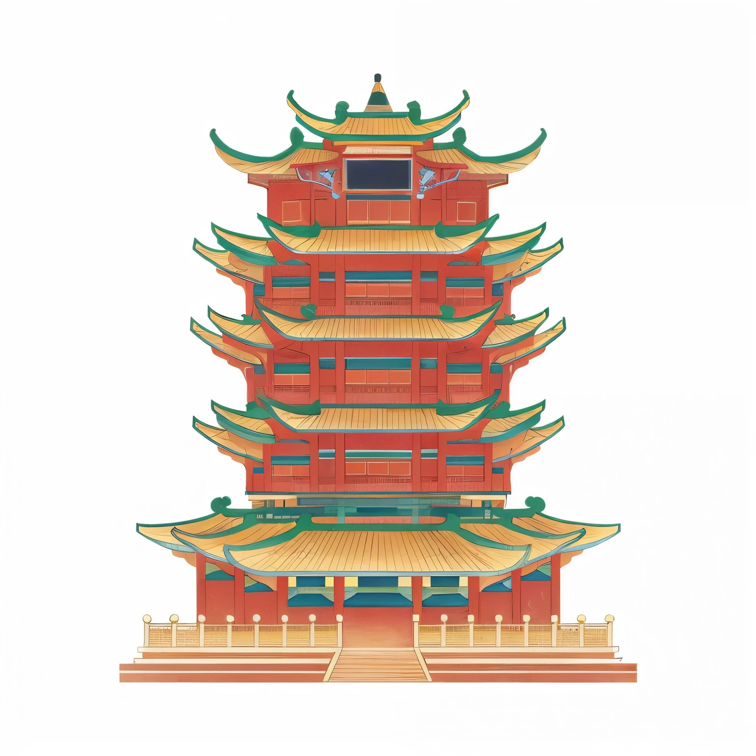 Yellow Crane Tower illustrations