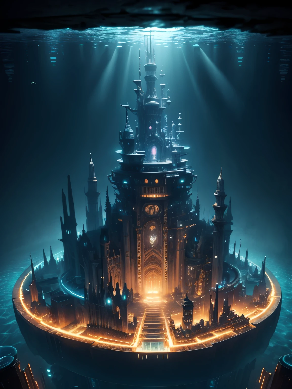underwater city, ultra detailed, high quality, 8k resolution