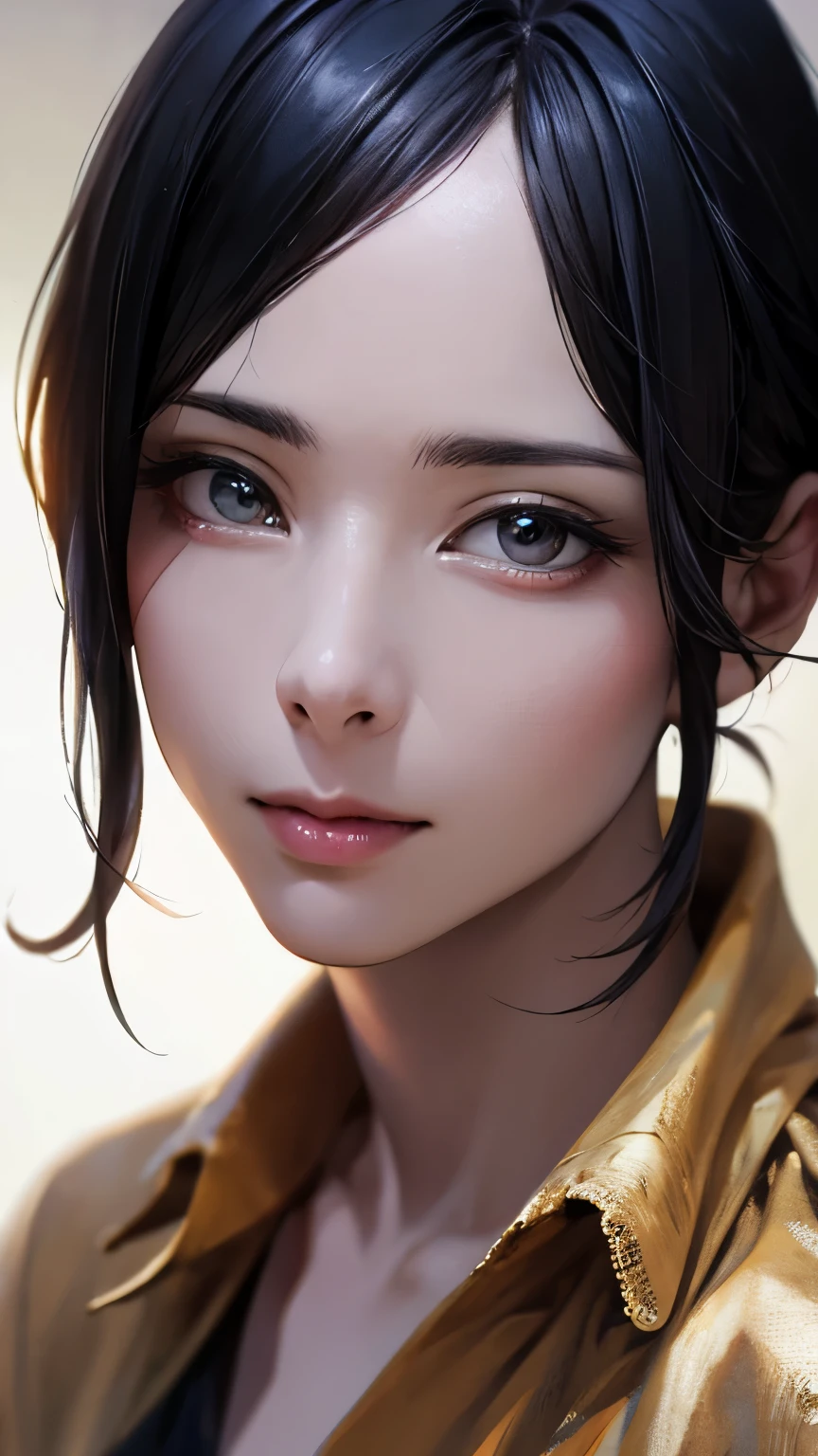 (highest quality、8k、32k、masterpiece)、(Realistic)、(Photorealistic:1.2)、(High resolution)、Very detailed、Very beautiful face and eyes、1 girl、Round and small face、(Droopy eyes:1.3), Narrow waist、Delicate body、(close、highest quality、Attention to detail、Rich skin detail)、(highest quality、8k、Oil paint:1.2)、Very detailed、(Realistic、Realistic:1.37)、Bright colors