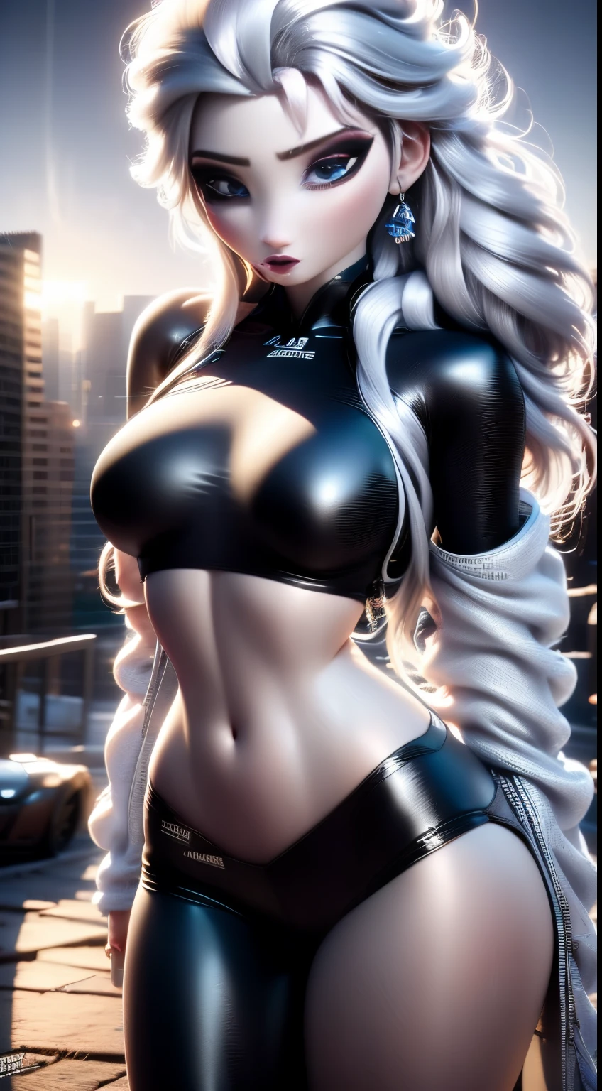 Yorha 2B,female cyborg,soccer forward uniform,Argentina flag colors,highly detailed face and body,intricate mechanical details,dynamic pose,photorealistic,cinematic lighting,dramatic shadows,vivid colors,8k,masterpiece