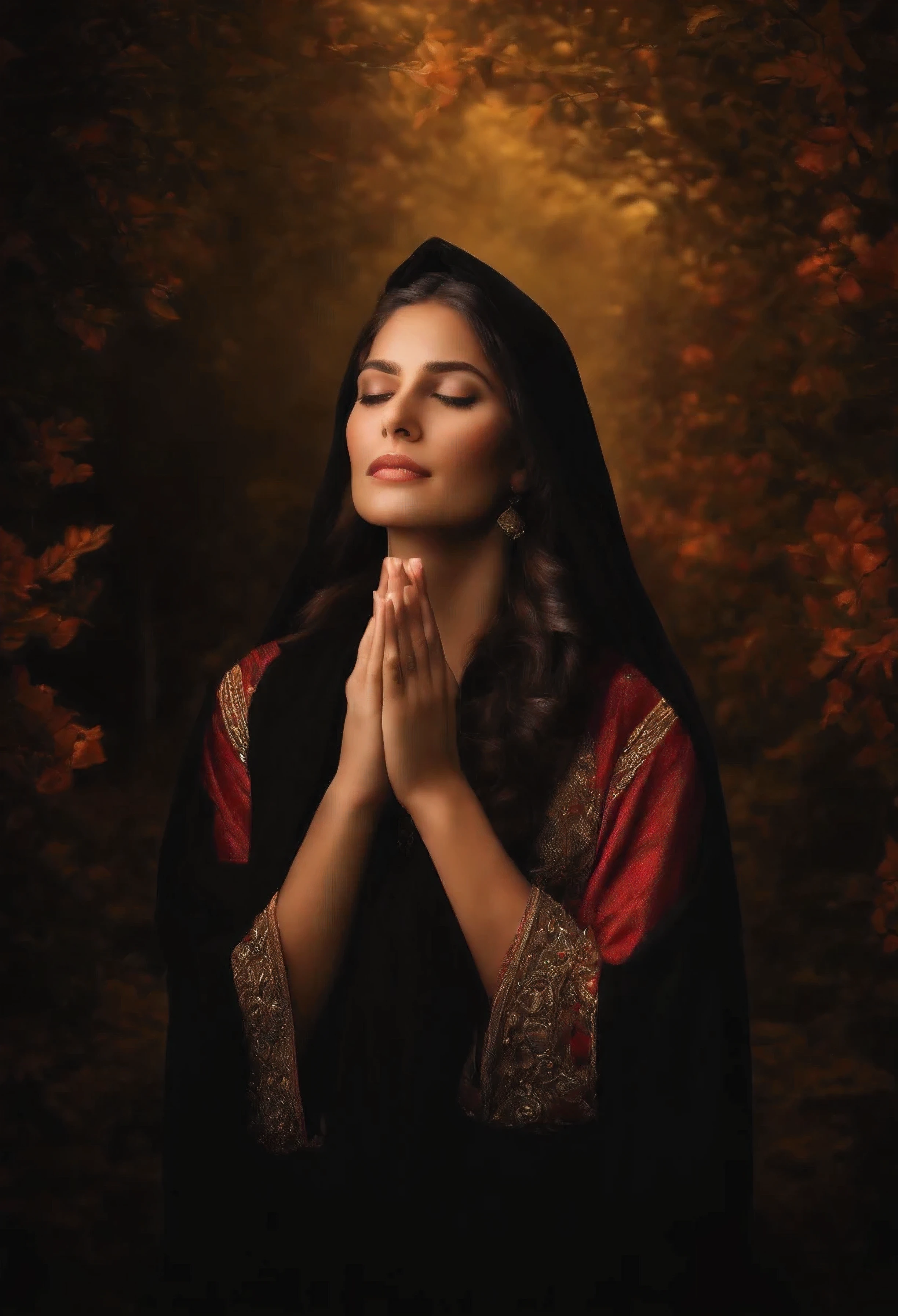 A Woman Saying Her Prayer