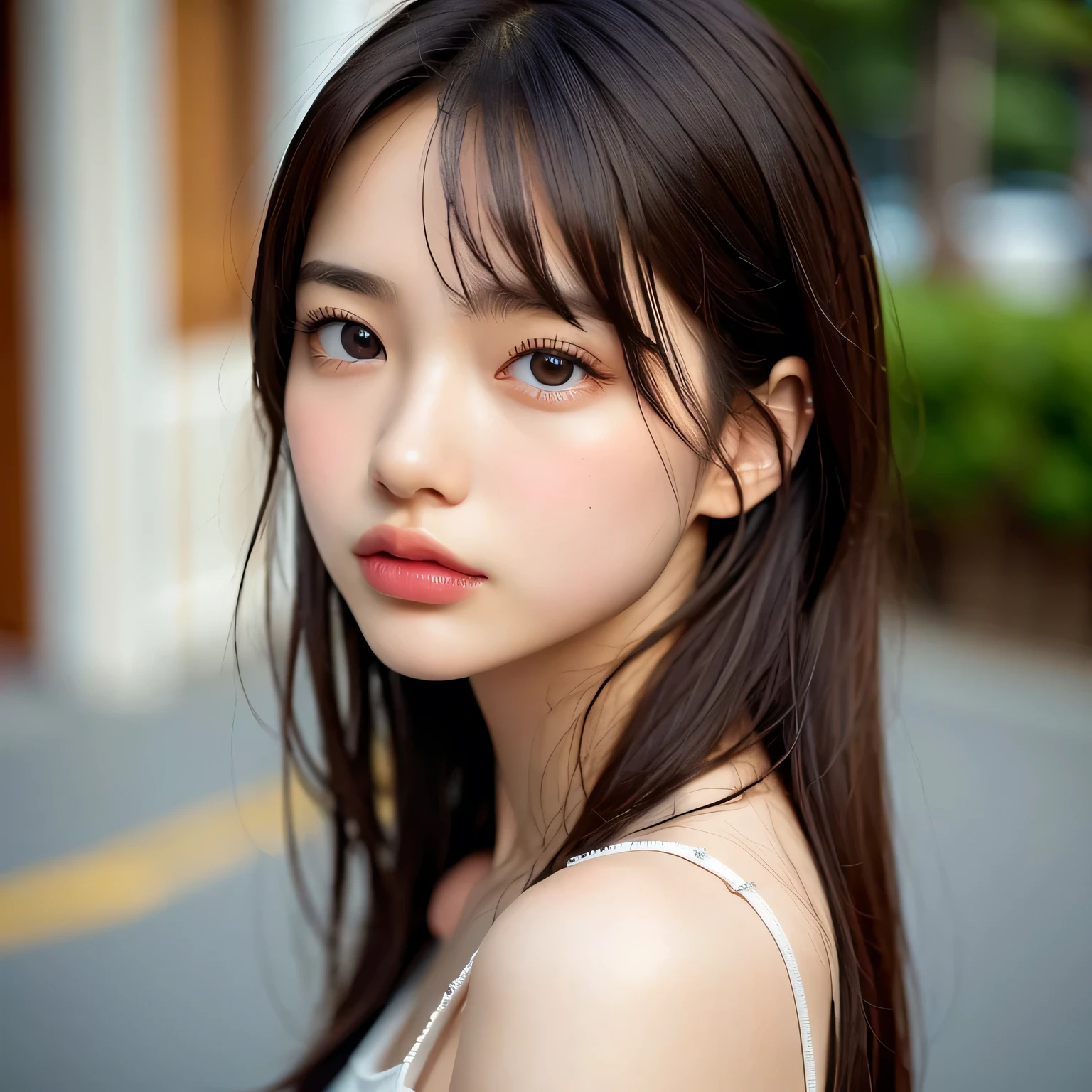 ((highest quality)), (be familiar with), beautiful girl, Japanese girl, *********, highly detailed eyes, highly detailed nose, highly detailed mouth, beautiful feet, beautiful hand, beautiful arms, perfect anatomy :1.4, one person, no cut, outdoor, glamor, Full-body, chiaroscuro, from side, ((masterpiece)), 16k, textured skin, super detail