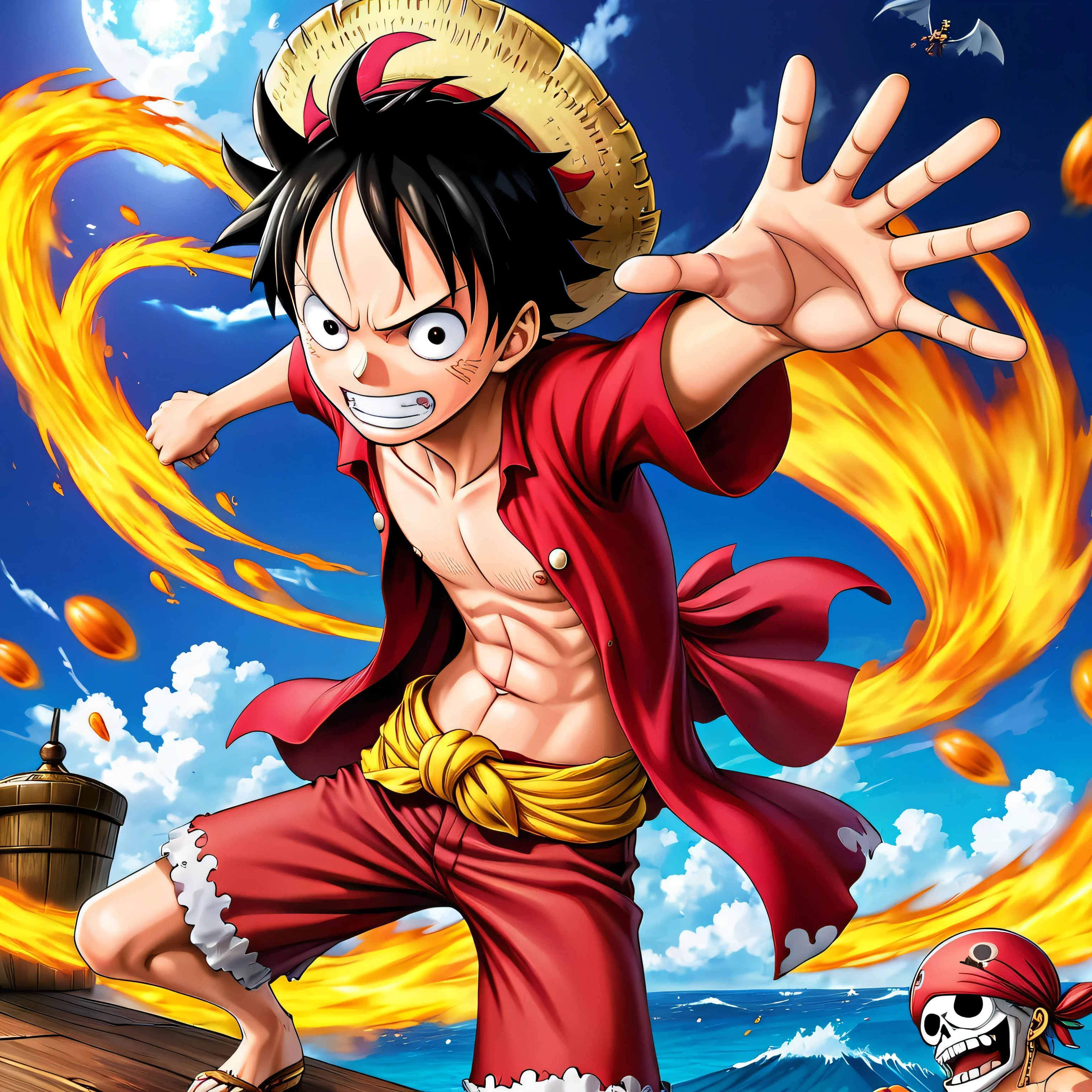 Inspired by his unwavering resolve, Luffy, a young pirate with the Devil Fruit power of Gomu Gomu, embarks on his epic journey towards the position of Pirate King. With his incredible elastic abilities, he faces powerful foes and overcomes countless obstacles to protect his friends and achieve his lofty dreams. However, when the legendary power of One Piece threatens to change the pirate world, Luffy must demonstrate his true courage and wisdom to confront his greatest challenge yet. Can Luffy become the Pirate King who fulfills expectations, or will his grand dream sink into the depths of unexpected darkness?