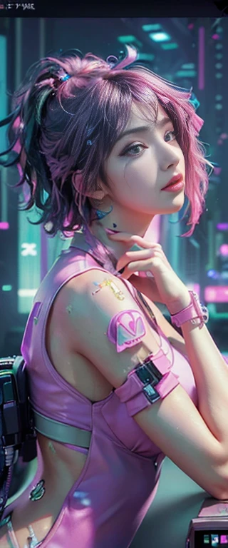 (highest quality), ((masterpiece), (detailed: 1.4), 3D, handsome cyberpunk man, HDR (high dynamic range), ray tracing, NVIDIA RTX, super resolution, unreal 5, a close up of a computer screen with a cartoon of a woman, vaporwave art, vaporwave cartoon, vaporwave style, vaporwave!, vaporwave nostalgia, vaporwave style masterpiece, maximalist vaporwave, vaporwave, cyberpunk vaporwave, very vaporwave, vaporwave aesthetics, vaporwave aesthetic, vaporwave pallette, vaporwave sci - fi, ((Fluorescent Pink Image)), Retro, Future, 