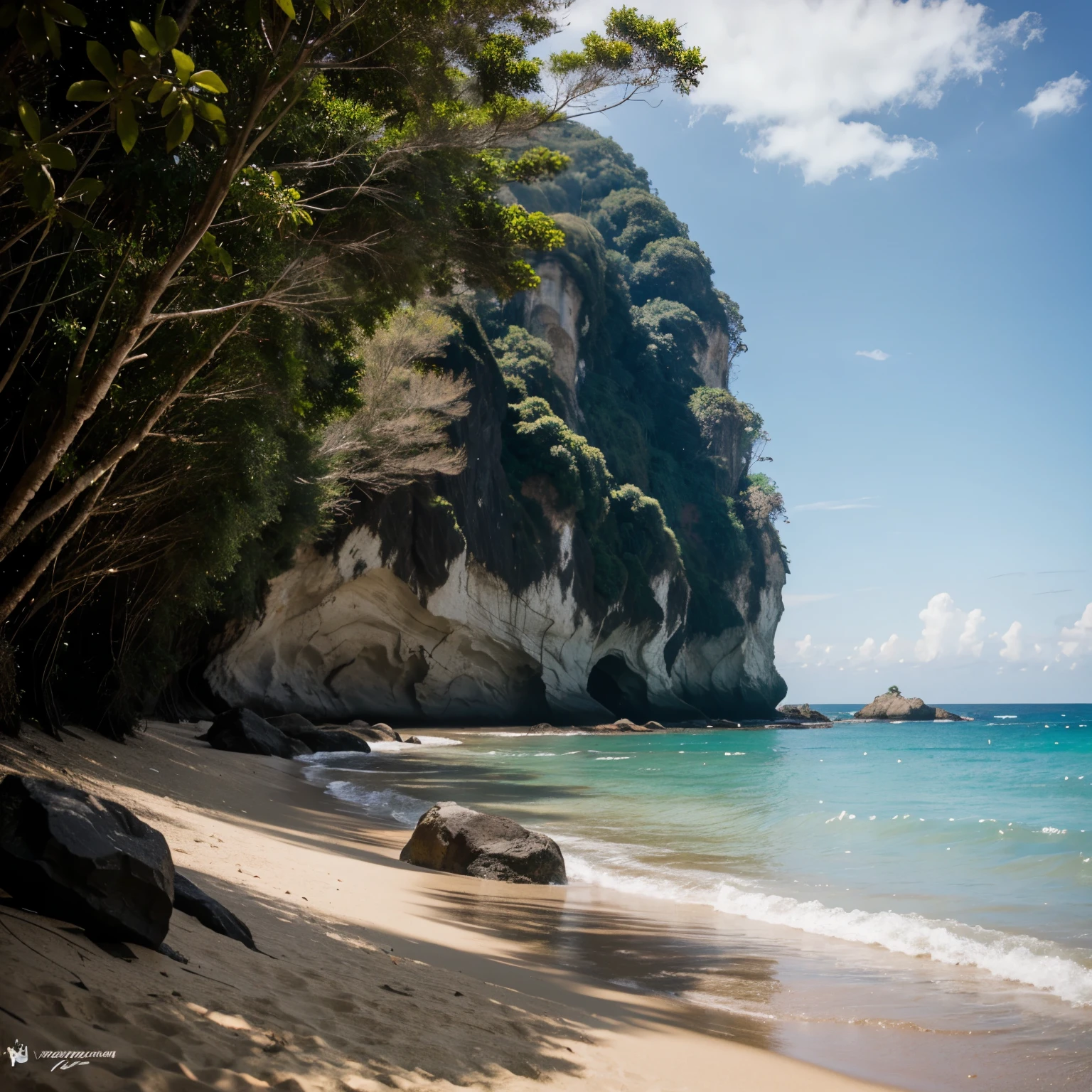 Uma paisagem de praia