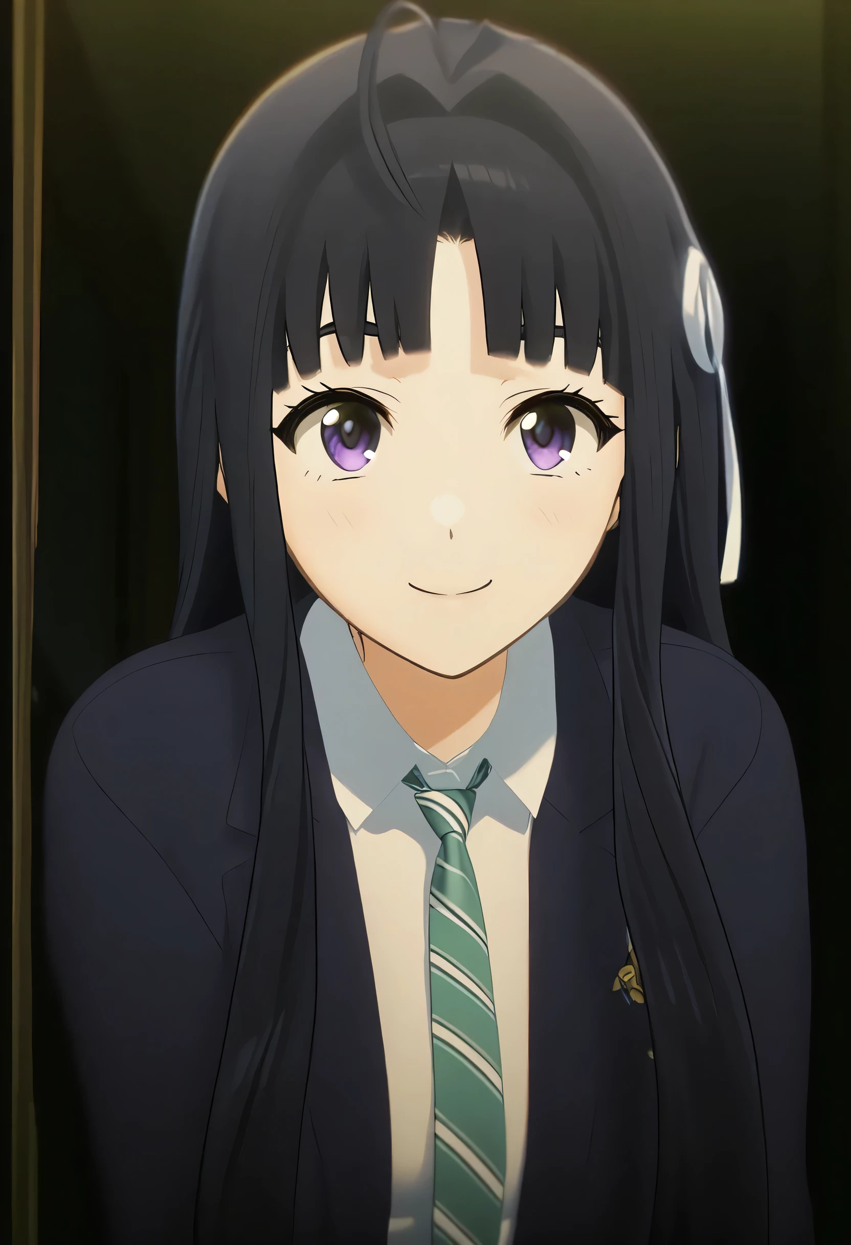 Looking at viewer, smile
