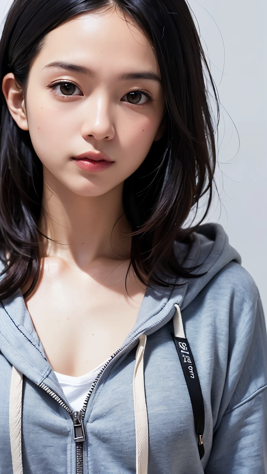 (1 nogizaka girl,RAW Photos,Photo Real:1.5),(最high quality, high quality,High resolution, 最high quality,ultra High resolutionolution,High resolutionolution,High resolution,超High resolution,Large file size,8K,2k wallpaper,8K wallpaper,high quality texture,wonderful,Very delicate:1.4),one girl, Famous idols of Japan,Beautiful Face,Small face,Absurd,Ridiculous,incredibly Ridiculous,Portraiture,Chest close-up,Blurred Background,(hoodie,No makeup:1.2),Medium skin,Beautiful Skin,Detailed skin,Small Head,Black Hair,Silky Hair,(Japan's Eyes:1.3),Fine grain,Iris,Japanese idol eyes,Japanese Nose,Five fingers,(eyebrow:-0.5),(Particles of light, Lens flare, Luminous Particles: 0.7),View your viewers,Bright lighting,Professional Lighting,girl