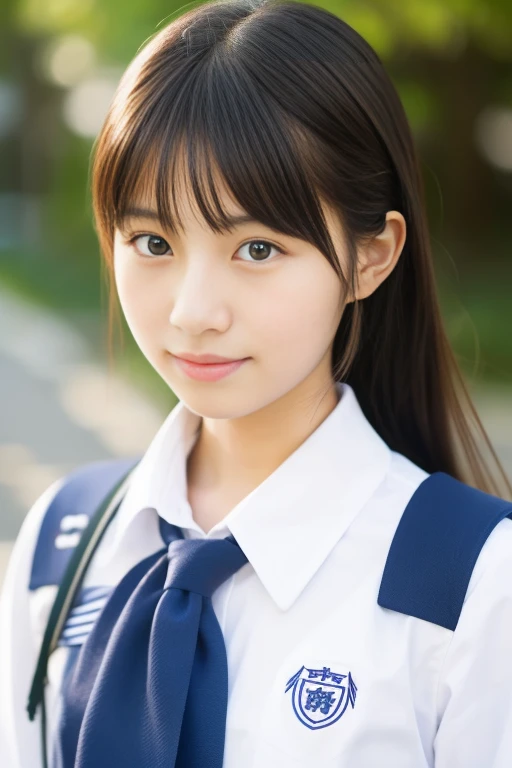 highest quality, Beautiful Japanese Women, student, uniform, White shirt, Young Face, ,Shortcuts