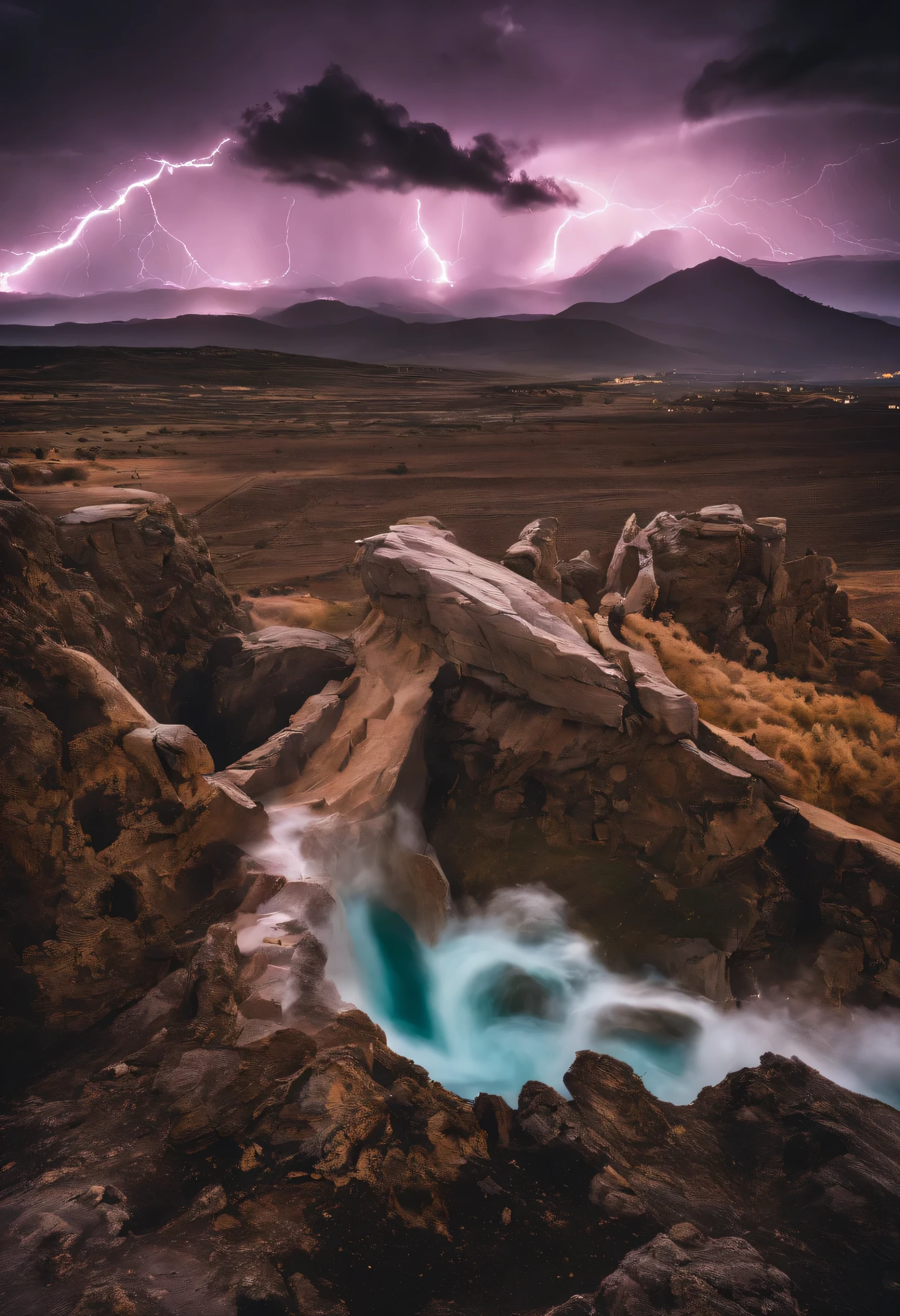 imponente e majestosa, serene facial expression, olhar penetrante, cabelos esculpidos em detalhes, flowing beard, corpo imponente e musculoso, arms outstretched as if mastering the elements, tempestade furiosa ao fundo, nuvens carregadas de cinza e grande angular para capturar todos os detalhes, Long exposure technique to create trails of rain and lightning,
Thunder, Lightning cutting through the sky, chuva torrencial respingando ne estatua, atmosfera sombria e misteriosa, Senso de poder e intensidade, camera modelo: Nikon D850, High Definition Color Film, Lente
Diretores: Guilherme del Toro, Ridley Scott, cineastas: Roger Deakins, Emmanuel Lubezki, photographers: Annie Leibovitz, Steve McCurry, designers de moda: Alexander McQueen, Vivienne Westwood