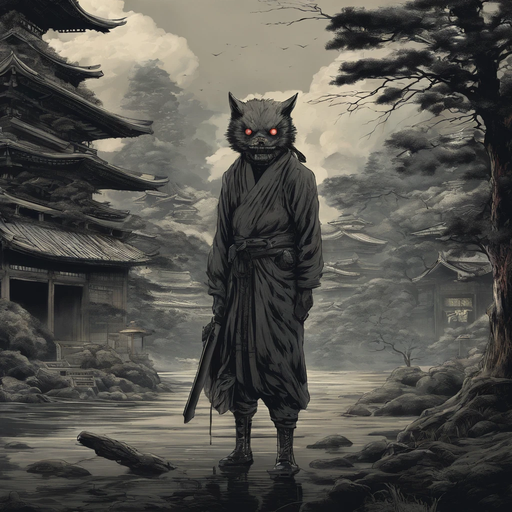 Japan Yokai、Japanese style、Scary monster、Japanese painting style