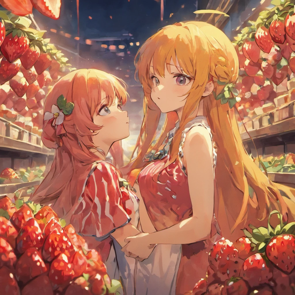 Strawberry, 2women couple