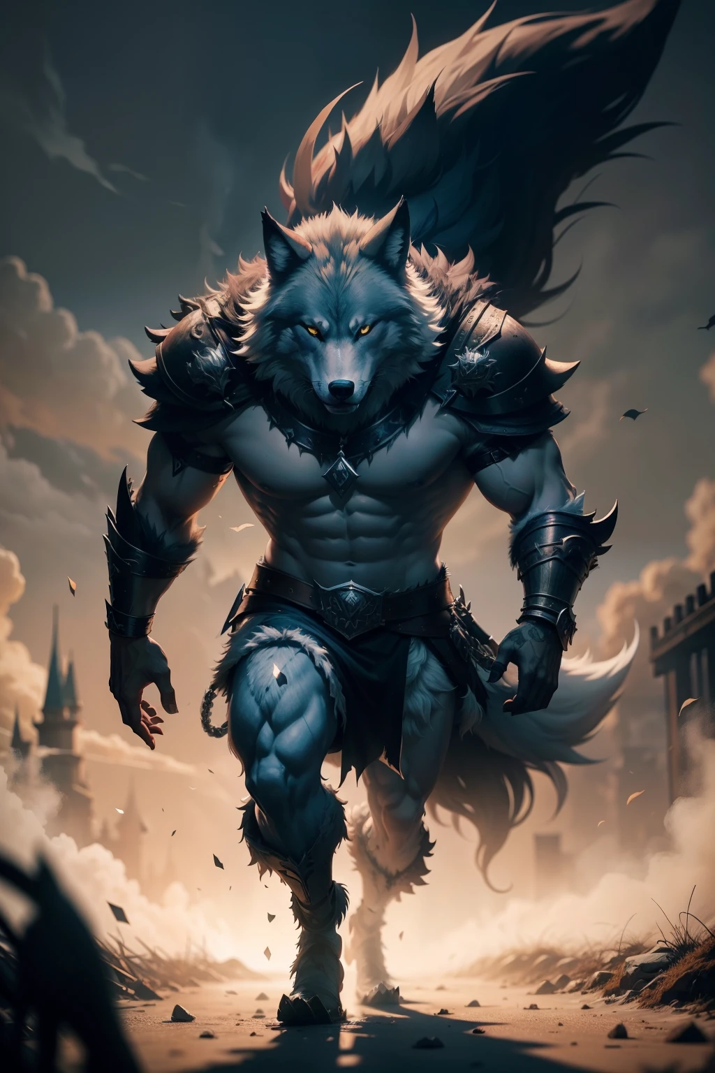 A wolf king for runing