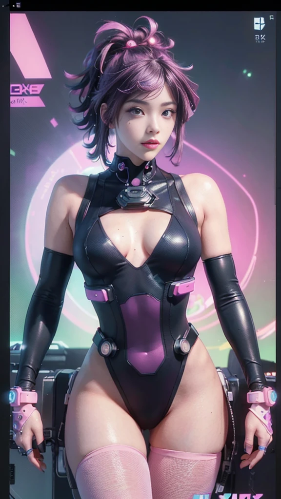 (highest quality), ((masterpiece), (detailed: 1.4), 3D, beutiful cyberpunk woman, HDR (high dynamic range), ray tracing, NVIDIA RTX, super resolution, unreal 5, a close up of a computer screen with a cartoon of a woman, vaporwave art, vaporwave cartoon, vaporwave style, vaporwave!, vaporwave nostalgia, vaporwave style masterpiece, maximalist vaporwave, vaporwave, cyberpunk vaporwave, very vaporwave, vaporwave aesthetics, vaporwave aesthetic, vaporwave pallette, vaporwave sci - fi, ((Fluorescent Pink Image)), Retro, Future,