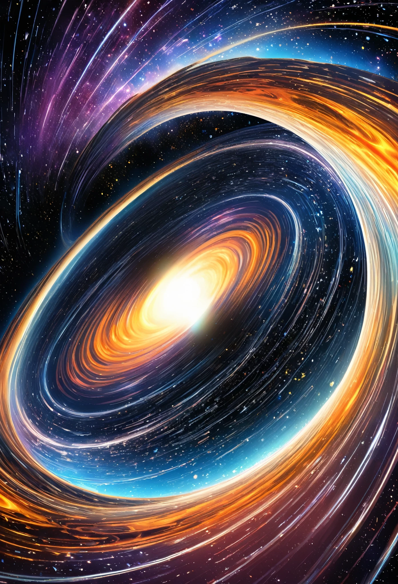 Parallel universe that stretches infinitely forward and infinitely backward, expansive singularity, infinite towards the past and infinite towards the future, curved space time, orisonte of events, moment of time, proczym universe, r=0, r=2m, r =4m,r infinity,future proccimus,black hole,white hole,inverse image,