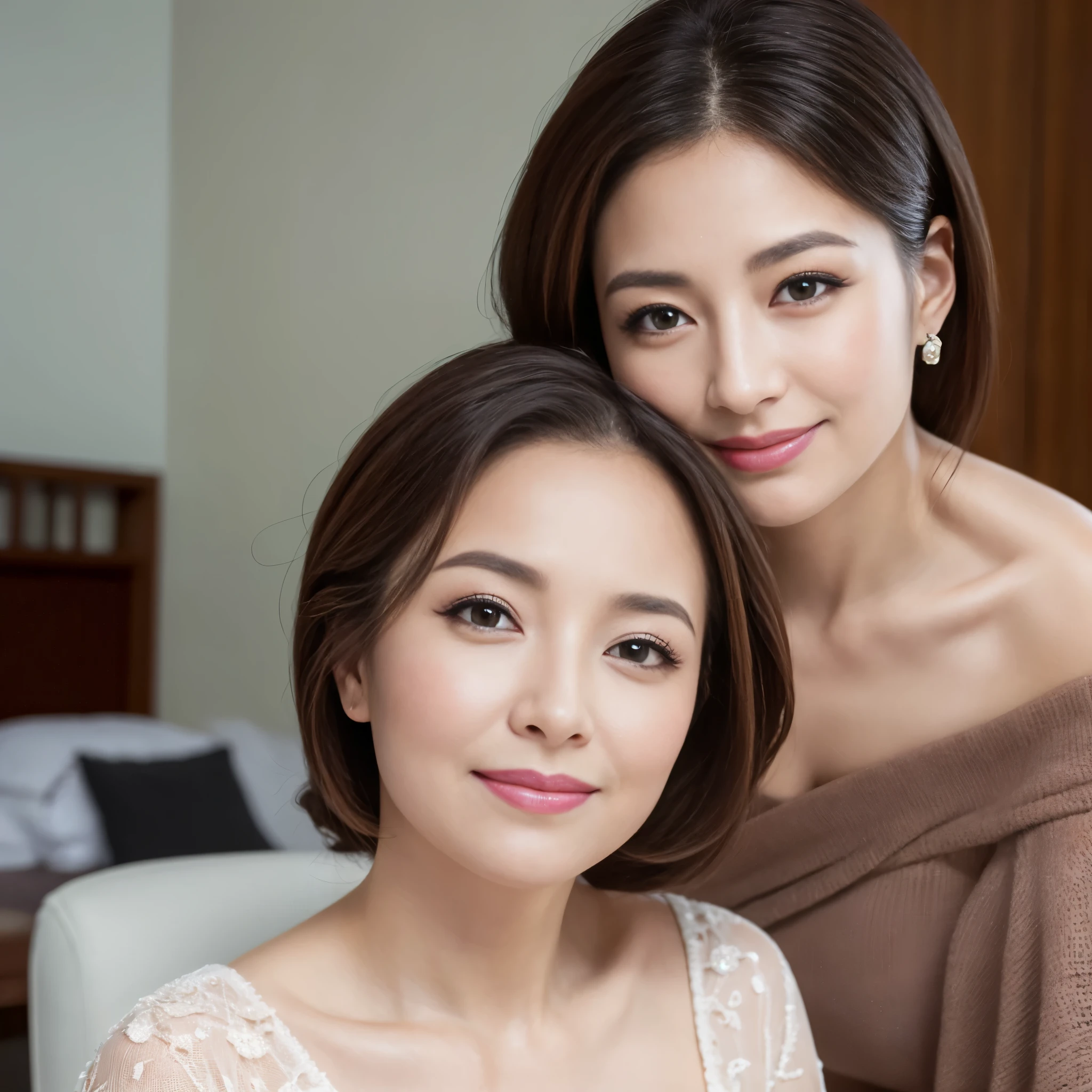 (highest quality、Tabletop、8k、Best image quality), The most beautiful and elegant mature women of 45 years old、(Face close-up:1.1)、Beautifully detailed face、A sad and fleeting smile stares at me、Perfect Makeup、clavicle、forget、Fascinating、Sexy Mature、Big Breasts、Plump body、boredom、lipstick、Long eyelashes、Perfect, shiny, beautiful lips、Fuller, fuller lips、Beautiful and elegant eyeshadow、The most beautiful and elegant hairstyles、(Accurate anatomy:1.1)、Perfect Makeup、(No background:1.1)