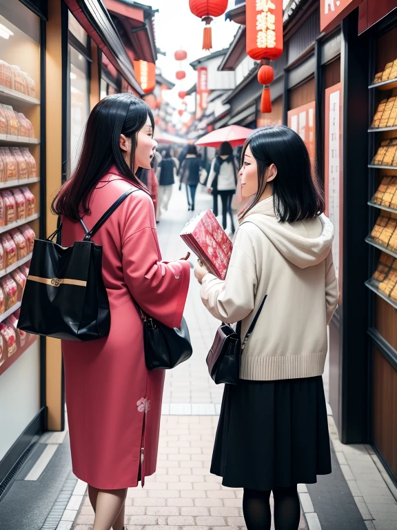 Chinese tourists shopping around Japan