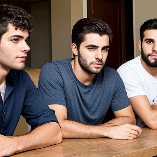 5 Young people  Judaean men gathered, focus face