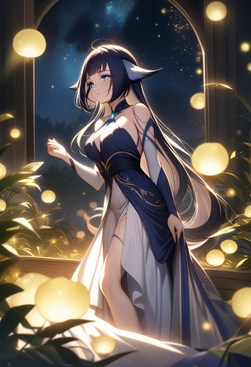 (shylily/(Twich/):1.5),(masterpiece:1.2),(best quality:1.2),Create a scene bathed in the tranquil atmosphere of the night, A girl elegantly immerses herself in an activity, Her face is gently illuminated by the moonlight. Imagine the delicate contours of her face, Her eyes sparkled with introspection and seduction.. Wherever she gets lost in the enchanting dance of fireflies，Still obsessed with the poetry of the stars, Let her elegant expression convey eternal beauty and charm, Inviting viewers to indulge in the splendor of the night.