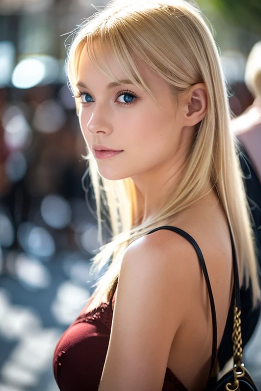 Overseas blonde beauty&#39;s breasts