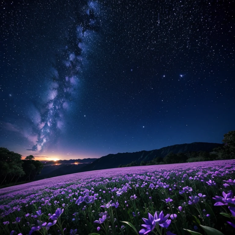 Tanzanite Night Sky Flower Field star cute a lot
