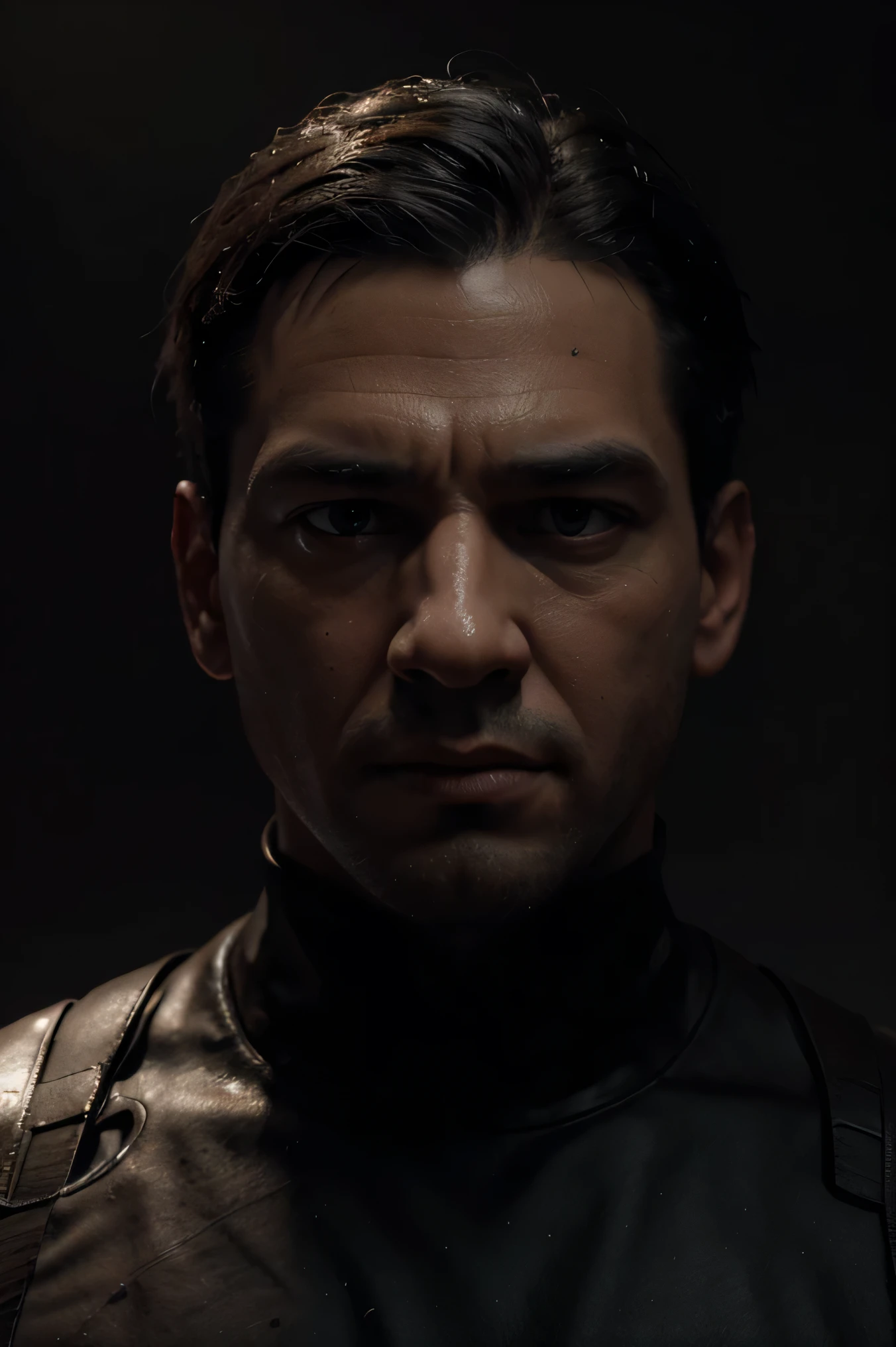 top quality,perfect masterpiece,perfect work of art,official works,8K, Brutal man,Short,(Black background:1.3),Material,a high resolution,detailed presentation,c4d,3D,octane number,ray tracing,complex parts,animated lighting,OCrenderer,