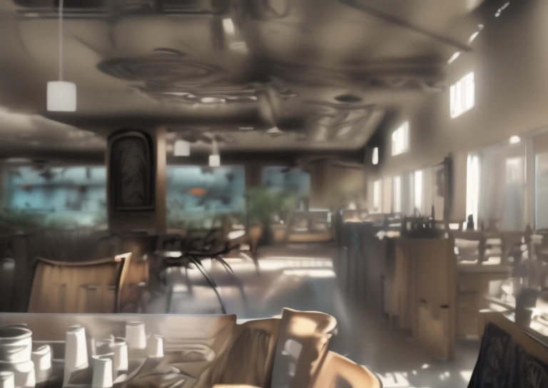 Downtown coffee shop - spacious, bright and stylish interior