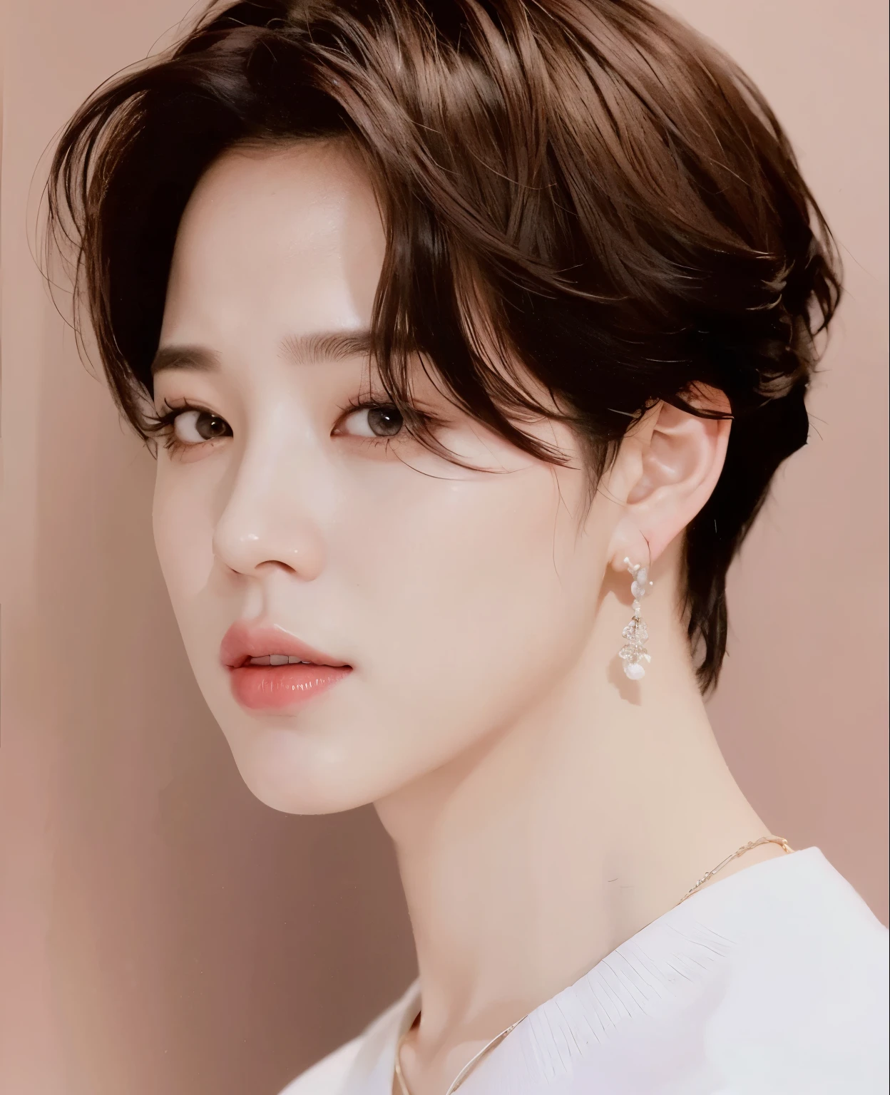 Jimin, park jimin, cabelos pretos, blusa branca