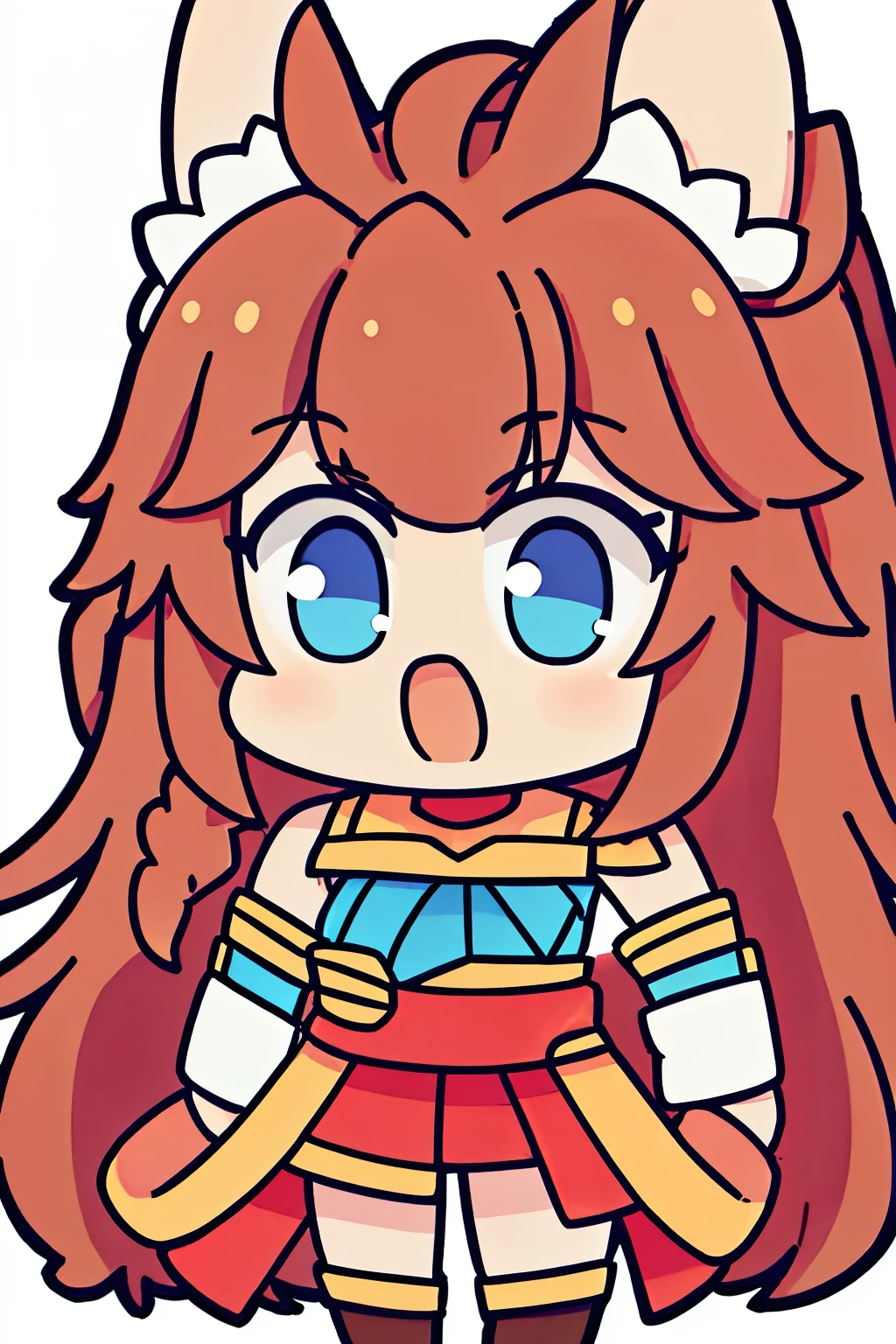 wz,chibi,1girl,solo,long hair,brown hair,open mouth,red dress,jewelry,bare shoulders,detached sleeves,blue eyes,hair ornament,two braids,cityscape,night,looking at viewer,mature female,hand on hip,(red sleeveless skirt),((full body, quality, super, high quality), hd),retina,masterpiece,ccurate,high quality,highres,16k,chibi,((white background,simple background:1.5)),thick outline,cute,beautiful,pov,full frontal,character chart,((full hands:1.1)),((big chest:1.3)),(bunches:1.4),high_heels