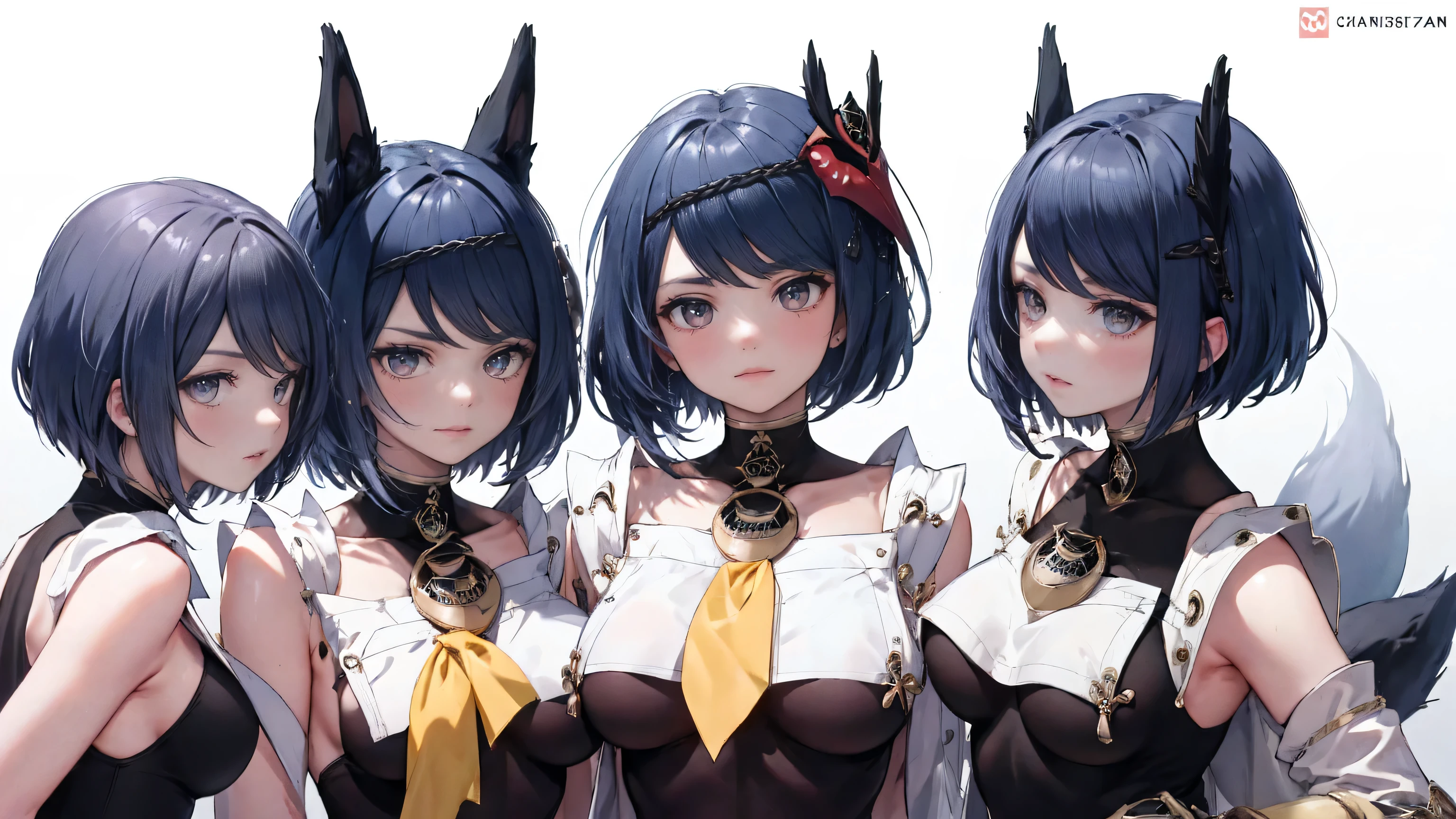 (Masterpiece), (Good quality at the best), highly detailed,ultra-detailed,(extremely detailed CG unity 8k wallpaper),Incredibly nonsense..,(Formal art),colorful,(Line optimization),
The woman's facial features were extremely beautiful., extremely delicate and beautiful eyes,
1girl, animal_ear_fluffy, animal_ears, arm_climb, armpits, is_watch can see_pass_thighs, smooth, just_shoulder, light blue_eyes, Blush, chest, brown_hair, cowboy_shoot, single_collar, eyebrow_watch can see_pass_hair, counterfeit_animal_ears, fox_ears, fox_girl, fox_tail, glove, color gradient, color gradient_background, gray_background, hair_between_eyes, Leotard, watch_at_watcher, navel, necktie, tits, rabbit_ears, see-pass, short_necktie, money_hair, small_chest, alone, tail, thigh_space, white_glove, wrist_wrist
(body at perfect), (charming),
(fine and beautiful detailed skin), (Oily skinเงา:1.0), (Oily skin:1.0), (oil highlights:1.0),
sexually suggestive, female orgasm,