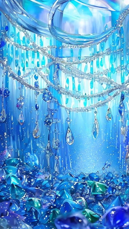 A sea of jewels scenery dawn No people needed Blue jewel rain sapphire