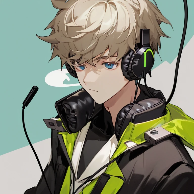 A Boy wearing a headphone and wearing a headphone 