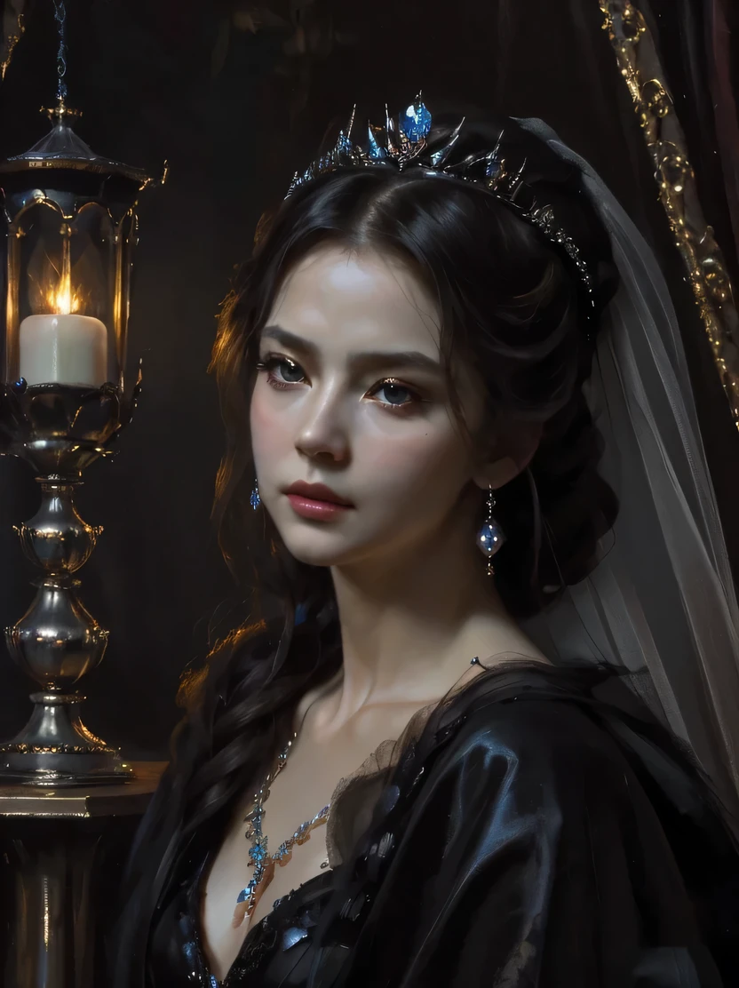 this asian woman is sucking on a cock with big tits and an open mouth, 1girl, blonde hair, breasts, solo, tongue, necklace, sexually suggestive, jewelry, magazine cover, cover, Black and blue tones、Foggy、Hell、candelabra、Mozart's Requiem、Mystical、horor、gotik、darkness、karo、badas、epidemic、ruler、Pitch Black Darkness、hopelessness、lamentation、oppression、nothingness、intense cold、Black Ghost、Adult female mature woman in her 40s、a throne、Queen of the Dead、Persephone、lilith、hades、Greatest awe、immortal、draconian、dignity、Awe-inspiring Hall々、Proud、noble、dignity、solemnity、Bewitching、Chaste and lascivious cohabitation、hatred、obsession、jewely、ruthless、greed、Lack of warmth、3-point live method、Oil Painting、Best Quality、hight resolution、foco nítido、Perfect Angle、perfect-composition、From Side、Portrait of Queen D,Highly detailed footage of the Queen of the Dead,Stunning portrait of the Queen of the Exparted,Portrait of the Queen of the Dead,Full body close-up of the Queen of the Dead