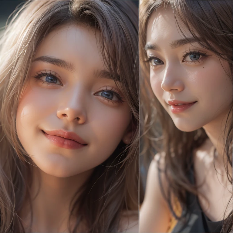 Riding a Harley Bike、Running in the desert、Hair flows、 ((highest quality、masterpiece、8k、best image quality、ultra high resolution、Award-winning work)、(close-up of woman's face:1.35)、(close-up of naked face:1.3)、(accurate anatomy:1.1)、(look at me and smile:1.1)、Shining fair skin with ultra high resolution、most detailed face、ultra high resolution detailed face、ultra high resolutionの髪の毛、(ultra high resolutionの煌めく瞳:1.1)、Beautiful face drawn in every detail、(blurred background:1.1)、