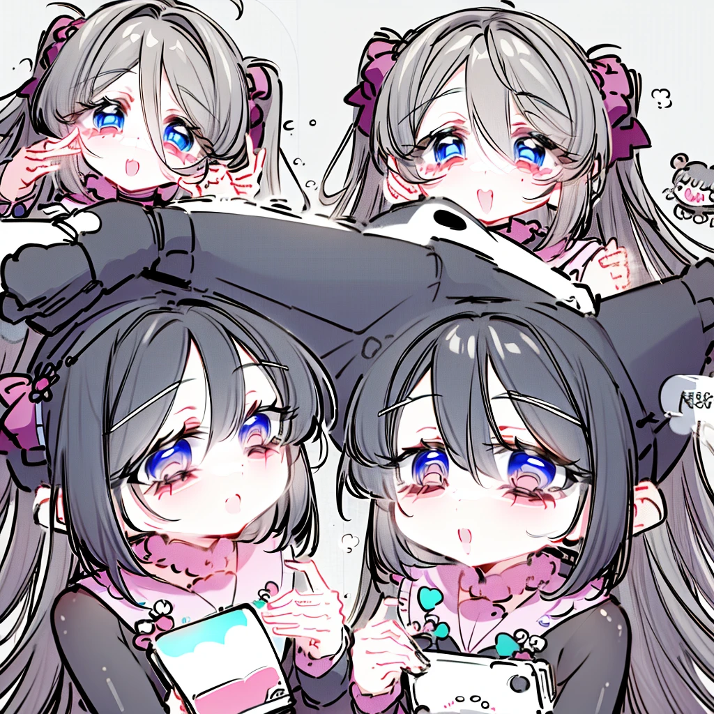 a cute monkey, all
kinds of expressions, happpy, sad, angry, expectant
laughter, disappointed1, cute eyes, white
background, illustration-nii 5-style cute, emoji
as illustration set, with boold manga line style,
dynamic pose dark white,, f/ group, related
characters, Old Meme Kernel