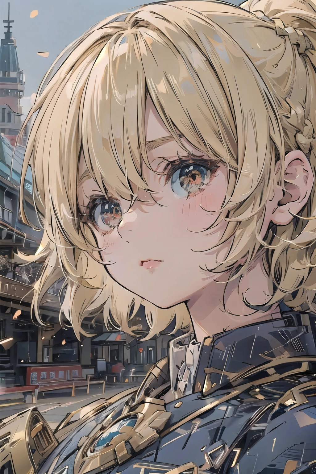 (masterpiece:1.2), (highest quality:1.2), Perfect Eyes, Perfect Face, Perfect lighting, One girl,bob,Blonde Hair,fighting