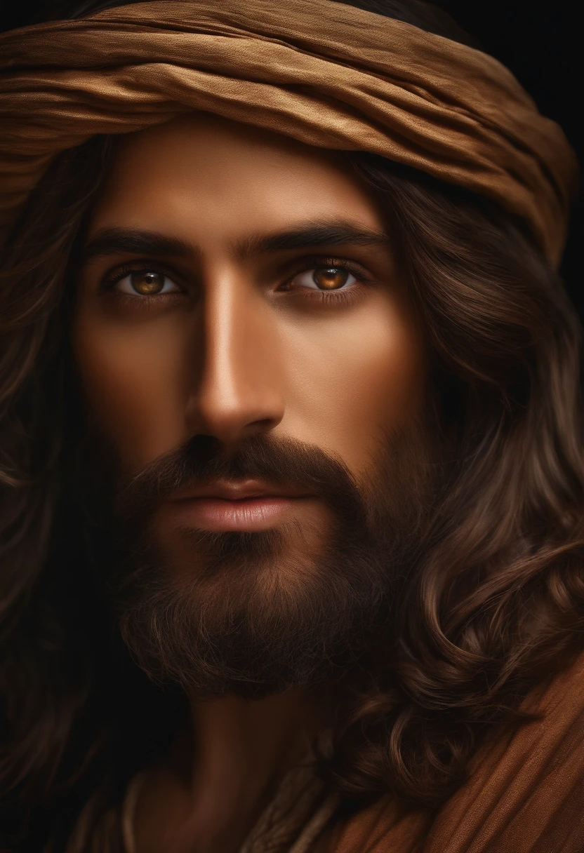 Image of Jesus, brown eyes