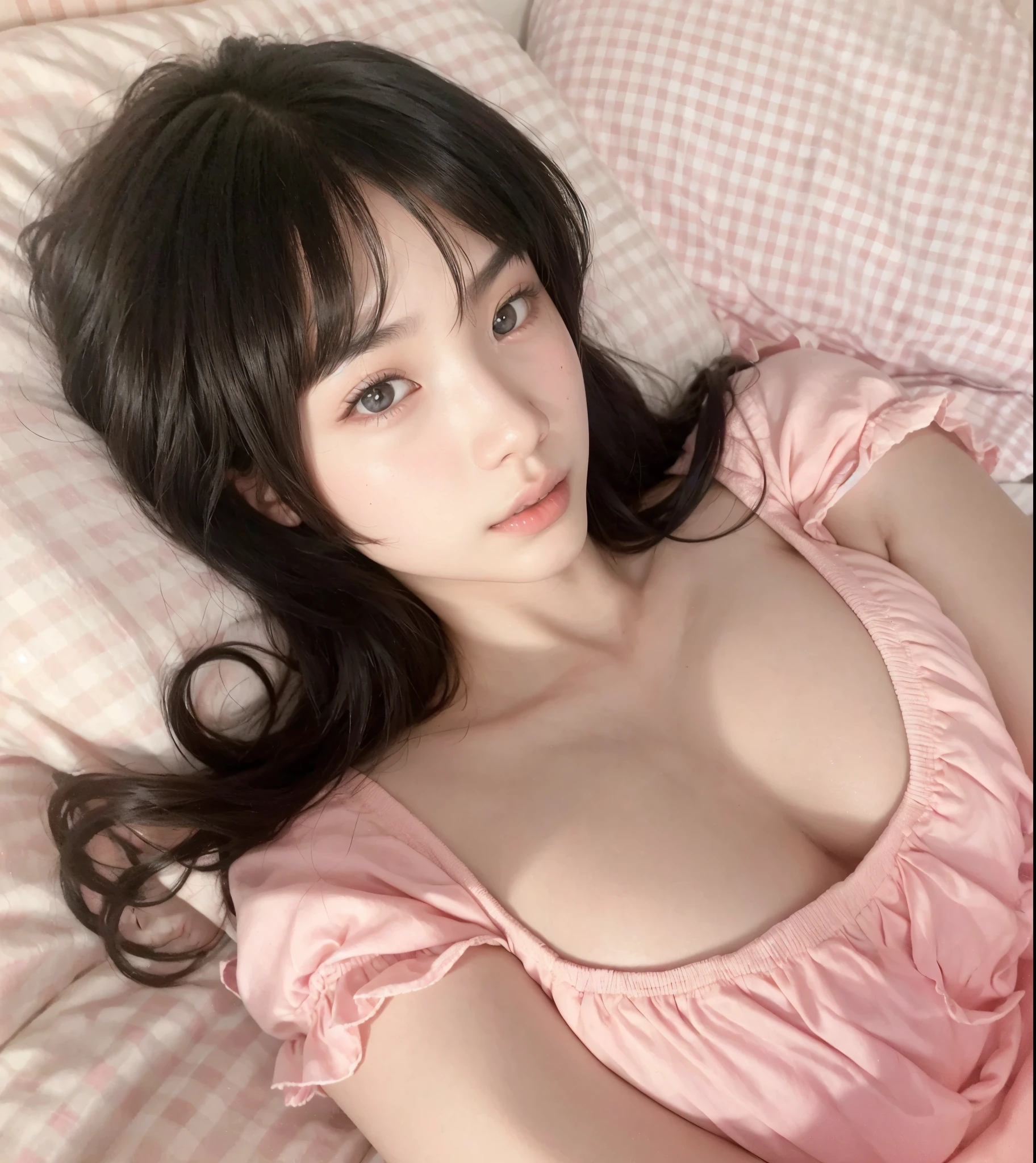 arafed asian woman with a white shirt and blue shorts, lalisa manobal, 18 years old, young cute wan asian face, with bangs, gemma chan beautiful girl, 1 8 yo, gorgeous chinese model, gorgeous young korean woman, beautiful asian girl, ayami koj ima, instagram model, neat hair with bangs, young asian girl