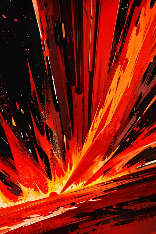 red fiery foreground with black background