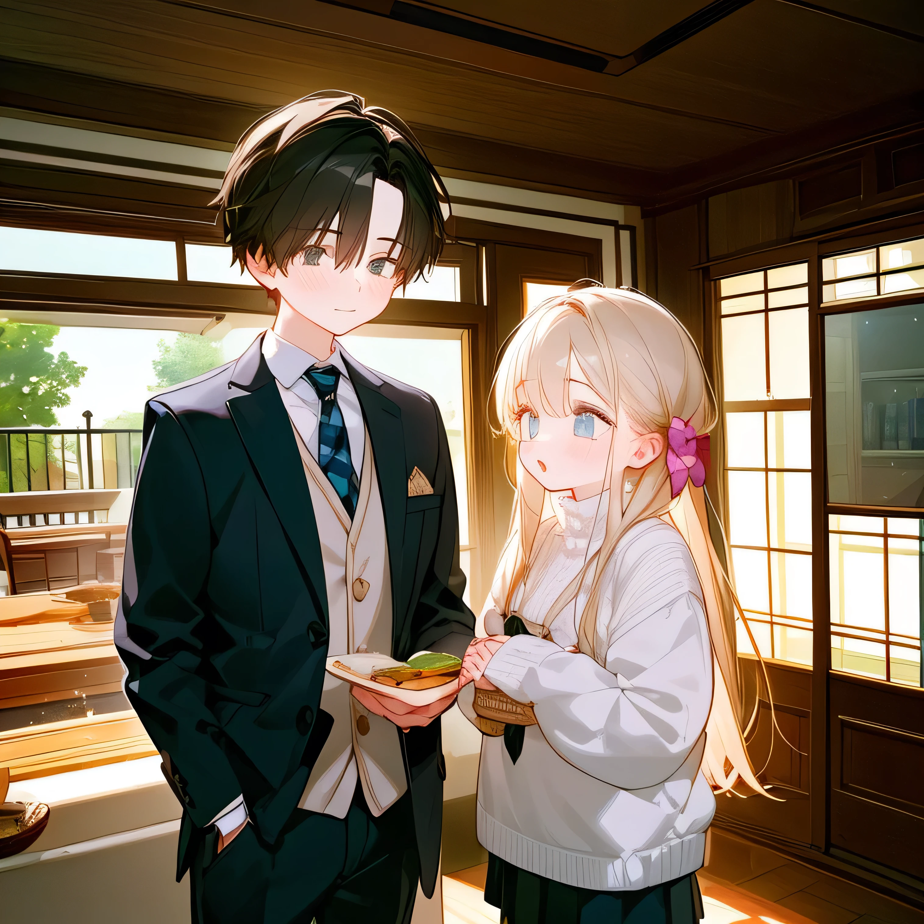 one boy and girl, cute, aesthetic, friend 