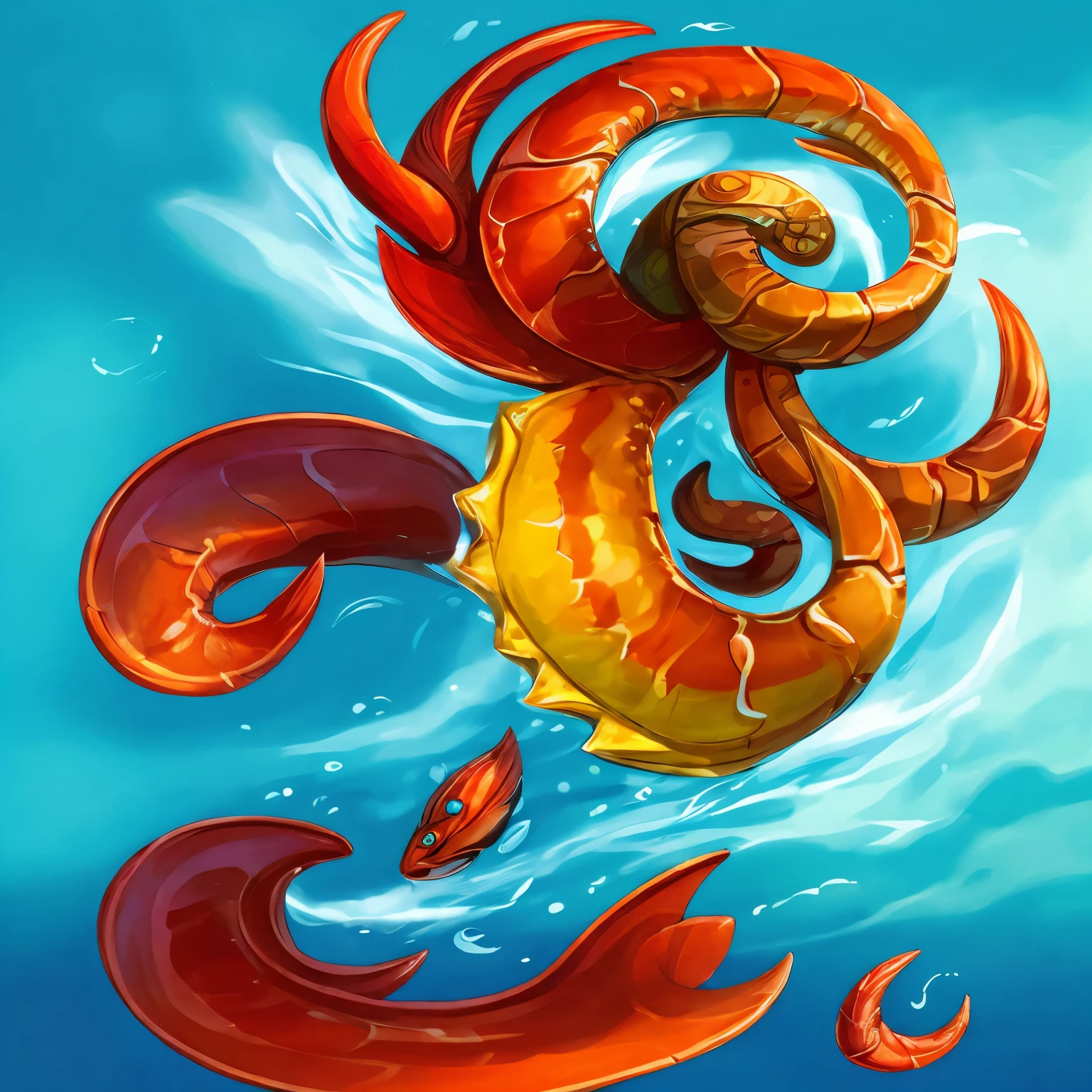 "Mariscos El Chore", I would propose the following:
1. **Subtle marine element animation:** It would incorporate an element related to seafood, like a shrimp or a shell, that moves subtly or has a smooth animation to add dynamism to the logo without being too distracting.
2. **Central and static text:** El texto "Mariscos El Chore" would remain in the center of the logo statically to ensure legibility and instant recognition.
3. **Fondo marino en movimiento:** You could include a background that simulates the movement of water or ocean waves to create an atmosphere in keeping with the seafood theme and add visual interest to the animation..
4. **Colores vibrantes:** I would use vibrant colors, como azules profundos y rojos intensos, to highlight the marine element and attract attention on social networks.
