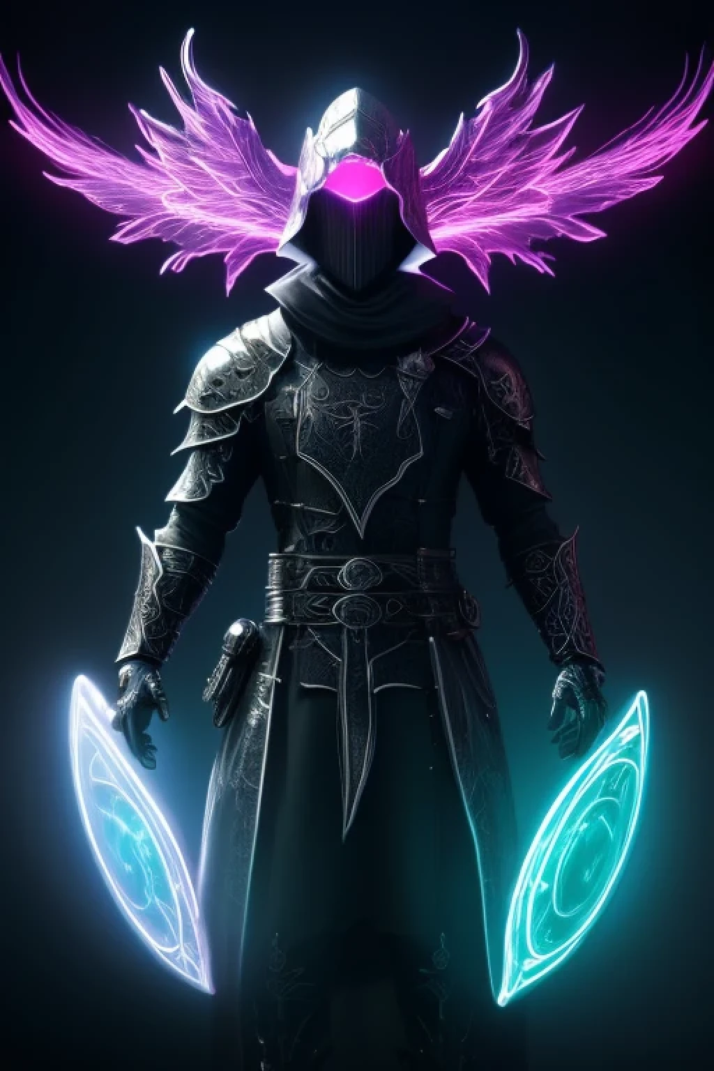 Ghost, RPG, neon silver ghost, oval format, mad red eyes, shadow, lightning, cinematic, RPG influence, delicate, Final Fantasy creature reference, HD, FULL HD, best image, RPG, concept