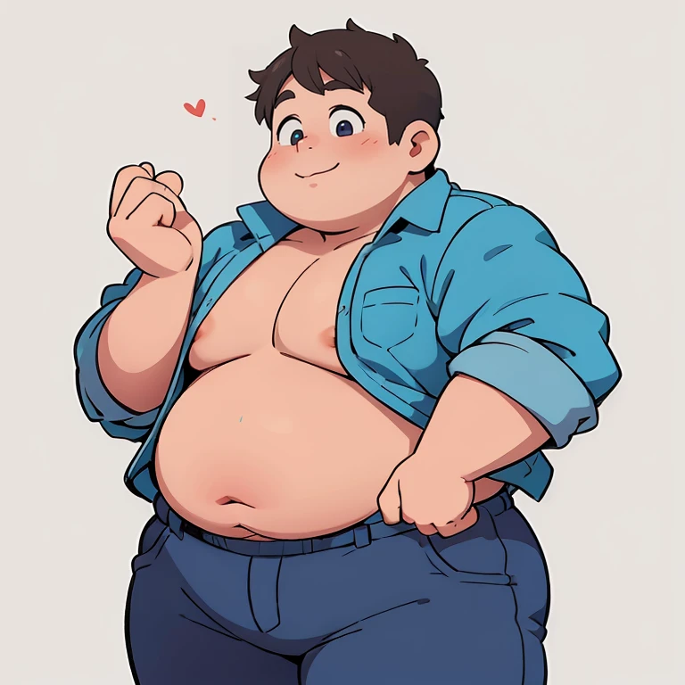 Chubby, fat, voluptuous, male, anime, illustration